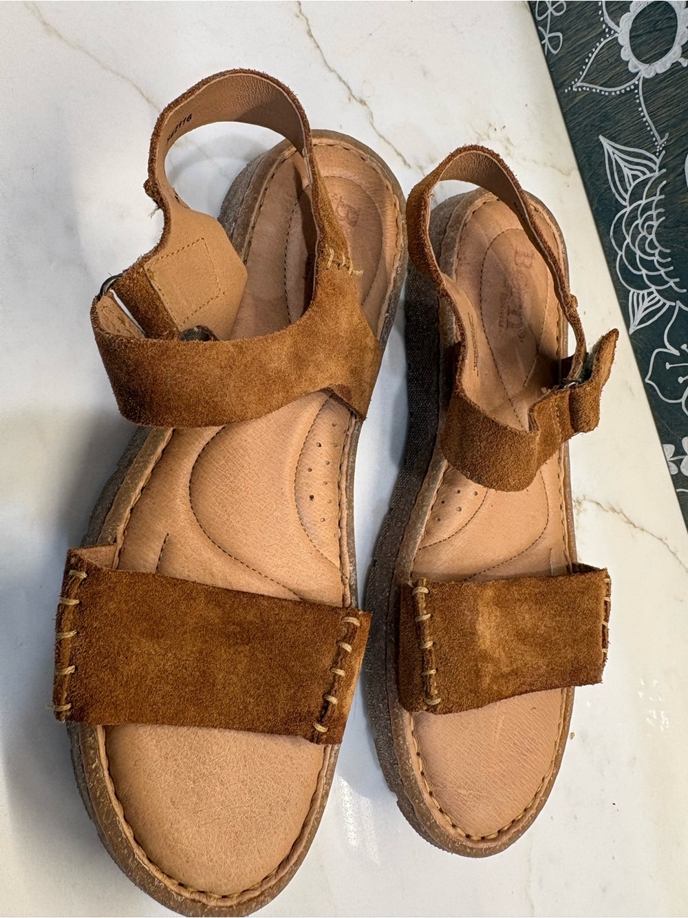 Born Women's Tan Suede Slingback Sandals